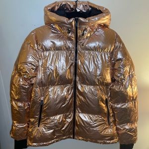 Rose Gold Winter Puffer Jacket NWT